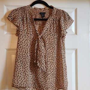 Timing Cap Sleeve Beige Top Size S